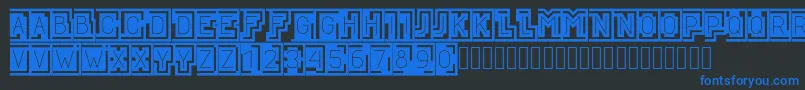 BLOQUE001 Font – Blue Fonts on Black Background