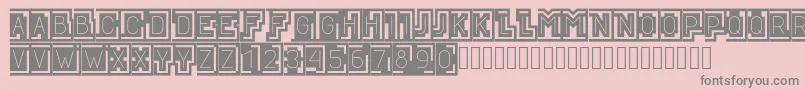 BLOQUE001 Font – Gray Fonts on Pink Background