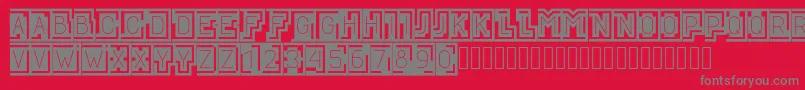 BLOQUE001 Font – Gray Fonts on Red Background