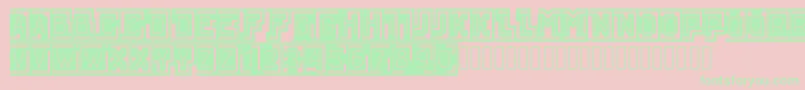 BLOQUE001 Font – Green Fonts on Pink Background