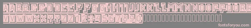 BLOQUE001 Font – Pink Fonts on Gray Background