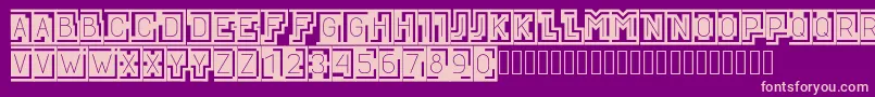 BLOQUE001 Font – Pink Fonts on Purple Background