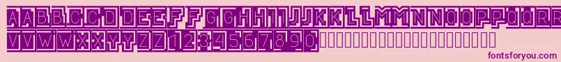 BLOQUE001 Font – Purple Fonts on Pink Background