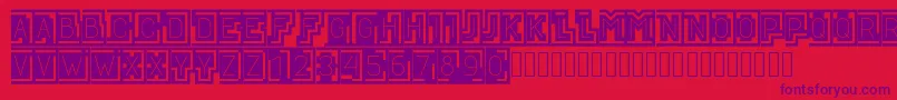 fuente BLOQUE001 – Fuentes Moradas Sobre Fondo Rojo