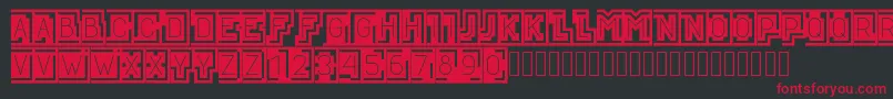 BLOQUE001 Font – Red Fonts on Black Background
