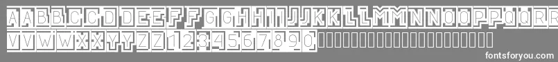 BLOQUE001 Font – White Fonts on Gray Background