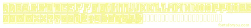 Czcionka BLOQUE001 – żółte czcionki