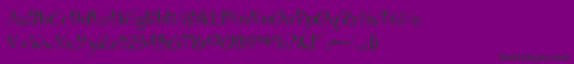 Blossom Font – Black Fonts on Purple Background