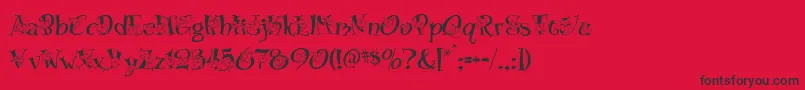 Blossom Font – Black Fonts on Red Background