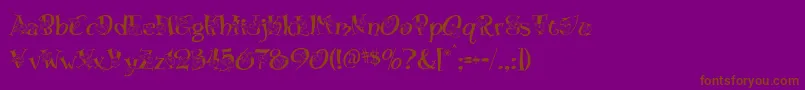 Police Blossom – polices brunes sur fond violet