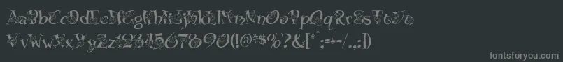 Blossom Font – Gray Fonts on Black Background
