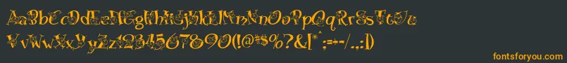 Blossom Font – Orange Fonts on Black Background