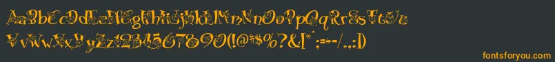 フォントBlossom – 黒い背景にオレンジの文字