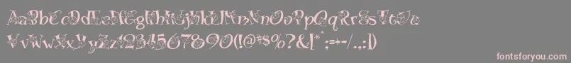 フォントBlossom – 灰色の背景にピンクのフォント