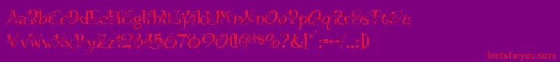 Blossom Font – Red Fonts on Purple Background