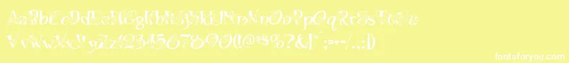 Blossom Font – White Fonts on Yellow Background