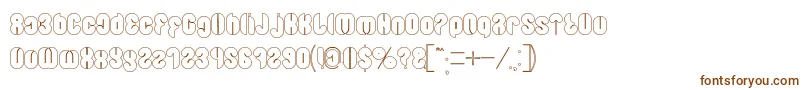 Шрифт Blowing Bubble outline – коричневые шрифты на белом фоне