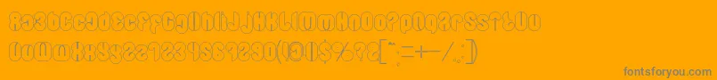 Blowing Bubble outline Font – Gray Fonts on Orange Background