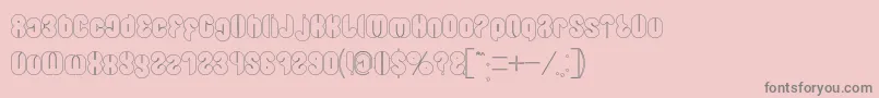 Шрифт Blowing Bubble outline – серые шрифты на розовом фоне