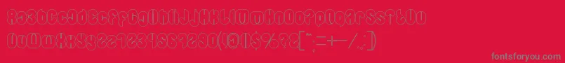 Blowing Bubble outline Font – Gray Fonts on Red Background