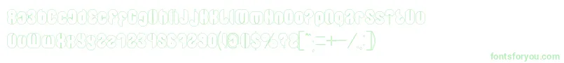 Blowing Bubble outline Font – Green Fonts on White Background