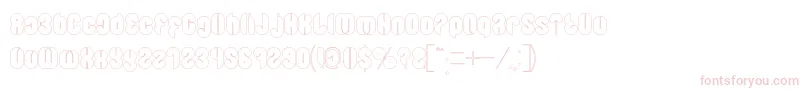 フォントBlowing Bubble outline – 白い背景にピンクのフォント