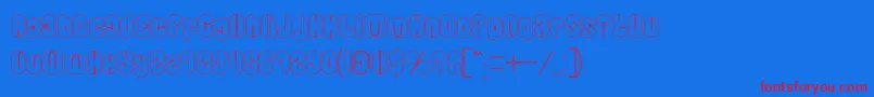 Blowing Bubble outline Font – Red Fonts on Blue Background