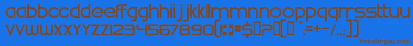 Whatrg Font – Brown Fonts on Blue Background