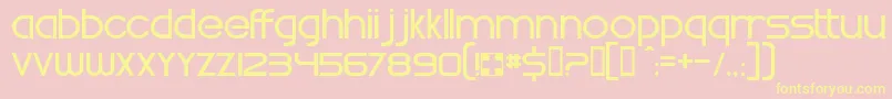 Whatrg Font – Yellow Fonts on Pink Background