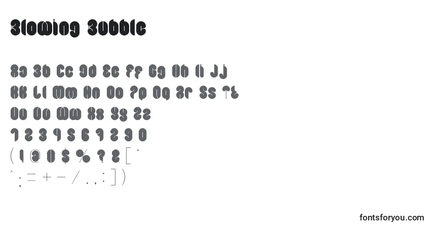 Schriftart Blowing Bubble – Alphabet, Zahlen, spezielle Symbole