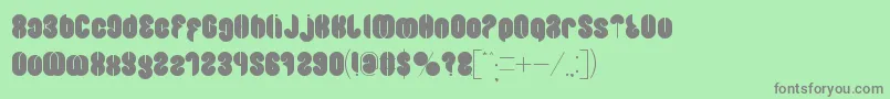 Blowing Bubble Font – Gray Fonts on Green Background