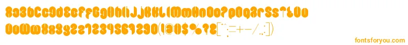 Blowing Bubble Font – Orange Fonts on White Background