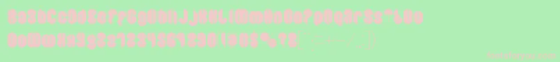 Blowing Bubble Font – Pink Fonts on Green Background