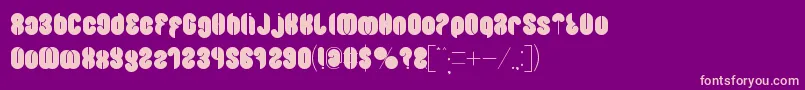Blowing Bubble Font – Pink Fonts on Purple Background