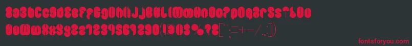 Blowing Bubble Font – Red Fonts on Black Background