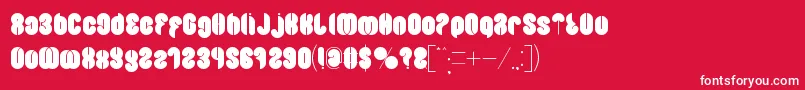 Blowing Bubble Font – White Fonts on Red Background