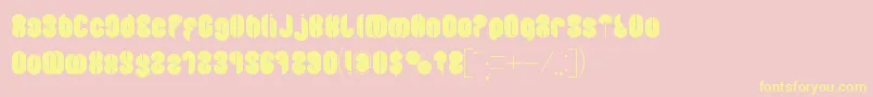 Blowing Bubble Font – Yellow Fonts on Pink Background
