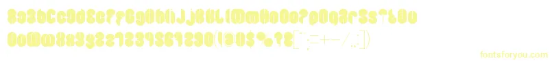 Шрифт Blowing Bubble – жёлтые шрифты