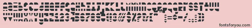 フォントblown out – ピンクの背景に黒い文字