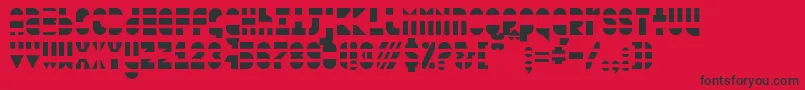 フォントblown out – 赤い背景に黒い文字