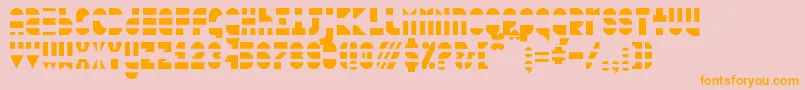 blown out Font – Orange Fonts on Pink Background