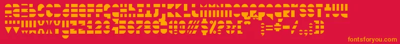 blown out Font – Orange Fonts on Red Background