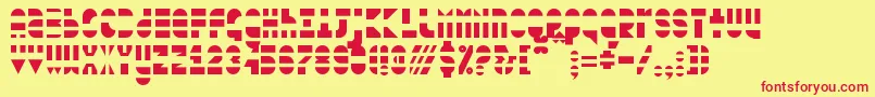 blown out Font – Red Fonts on Yellow Background