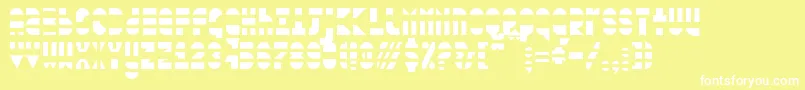 フォントblown out – 黄色い背景に白い文字
