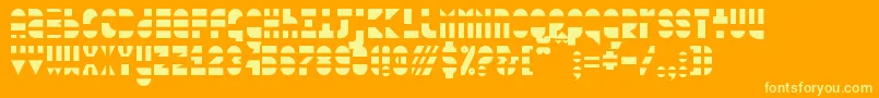 blown out Font – Yellow Fonts on Orange Background