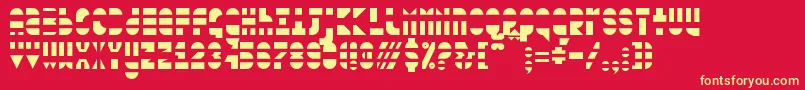 blown out Font – Yellow Fonts on Red Background