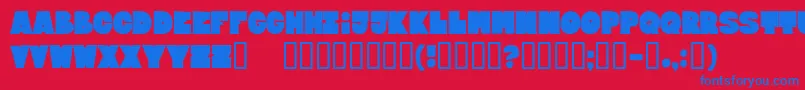 BLOXEB   Font – Blue Fonts on Red Background