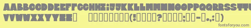 BLOXEB   Font – Gray Fonts on Yellow Background