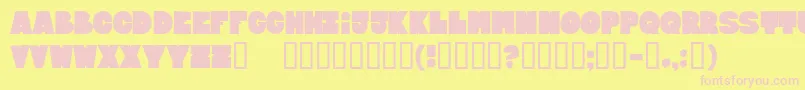 BLOXEB   Font – Pink Fonts on Yellow Background