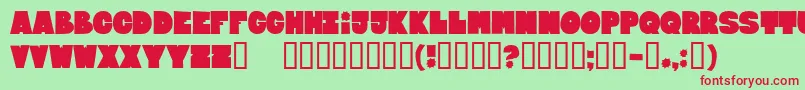 BLOXEB   Font – Red Fonts on Green Background